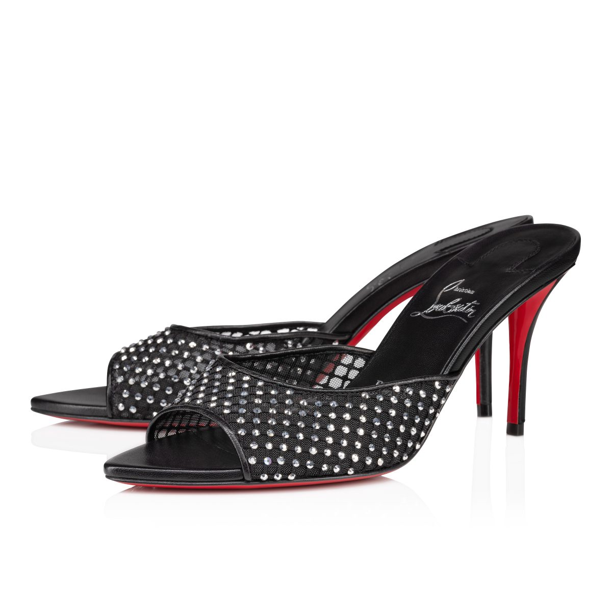 Christian Louboutin Shop – Exklusive apostropha mule mesh strass – 3240795b803 High Heels von Christian Louboutin