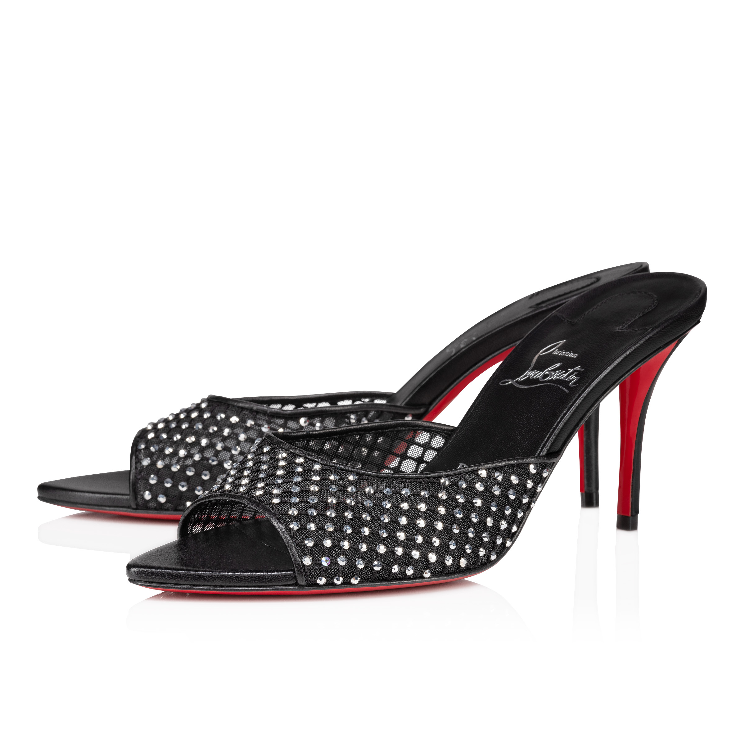 Christian Louboutin Shop – Exklusive apostropha mule mesh strass – 3240795b803 High Heels von Christian Louboutin