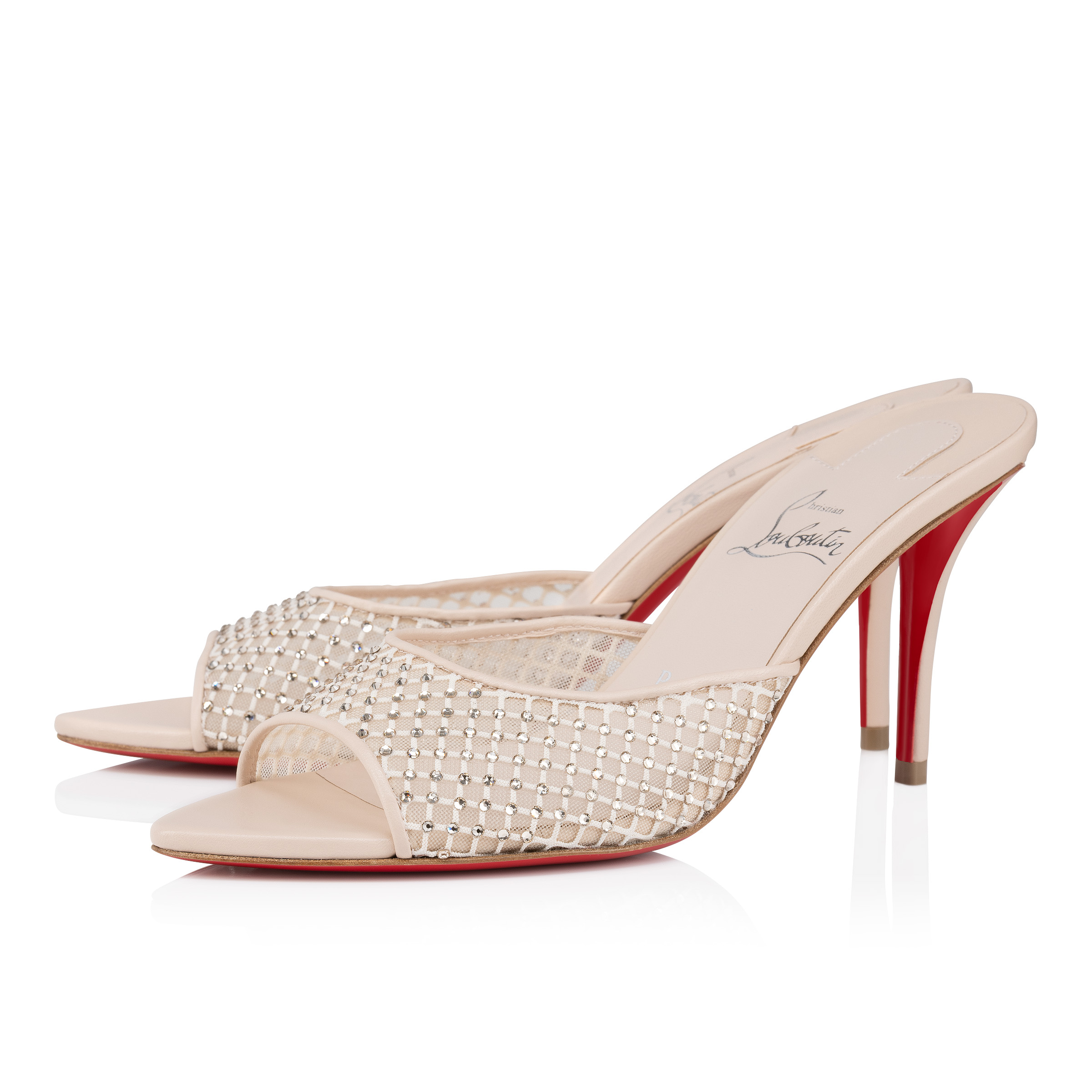 Christian Louboutin Shop – Exklusive apostropha mule mesh strass – 3240795f758 High Heels von Christian Louboutin