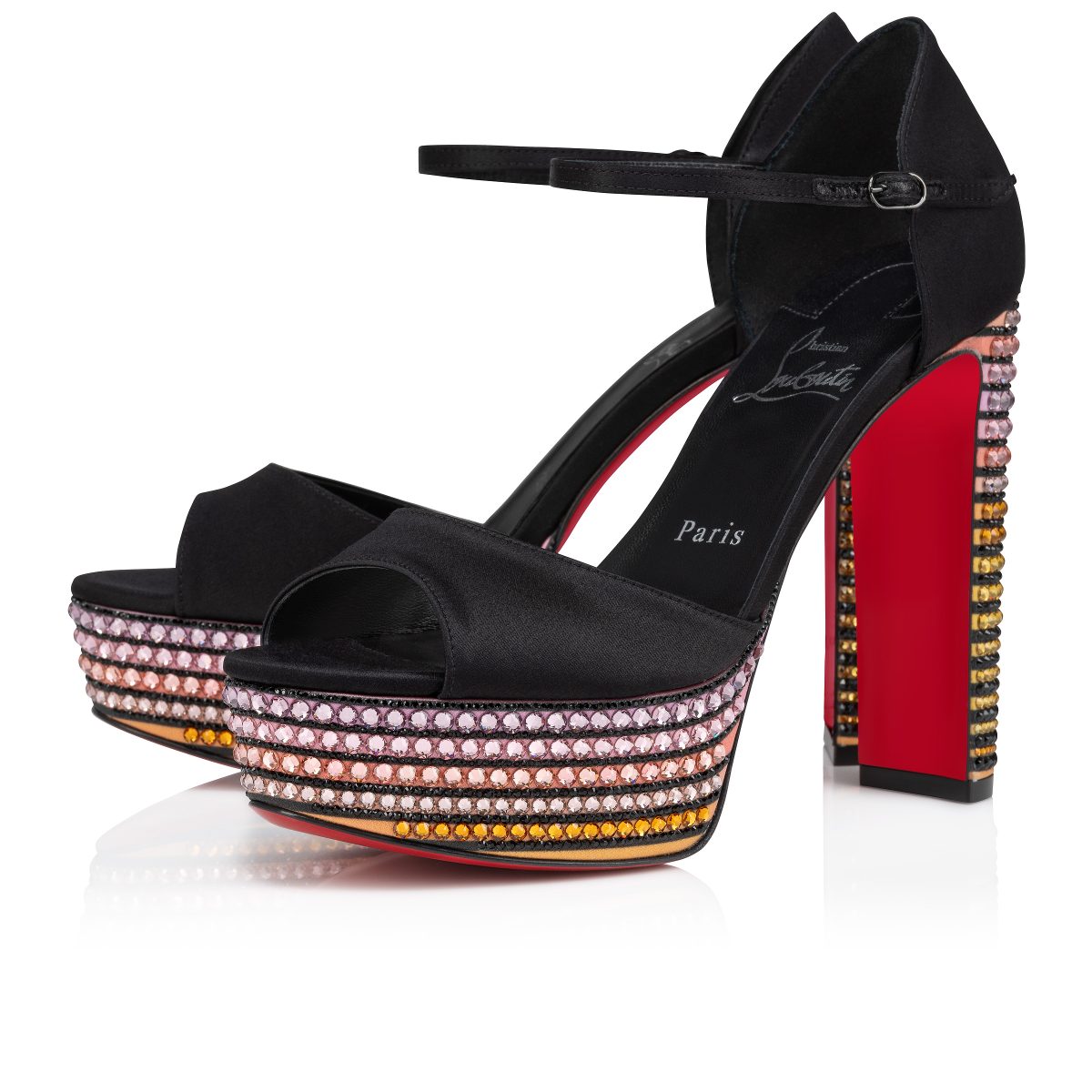 Christian Louboutin Shop – Exklusive sandaloo strass aftersun – 3240111t177 High Heels von Christian Louboutin